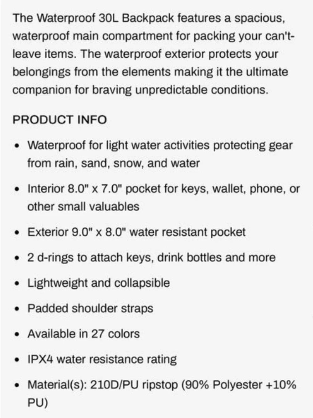 Geckobrands 30L Waterproof Navy Yellow Backpack
